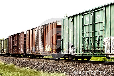 Cargo trains Stock Photo