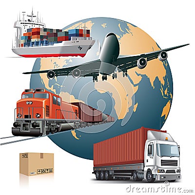 Cargo transport Vector Illustration