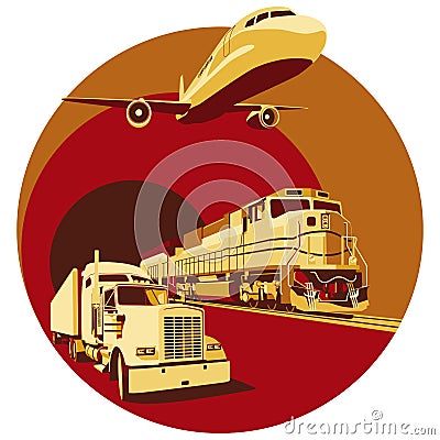 Cargo transportation Vector Illustration
