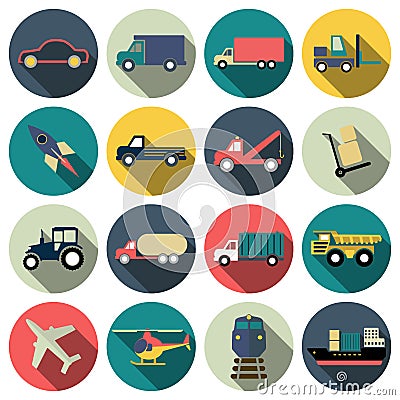 Cargo transportation flat design Vector Illustration