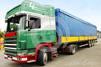 Cargo truck ready for transport Stock Photo