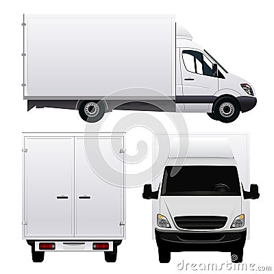Cargo Van Vector Illustration
