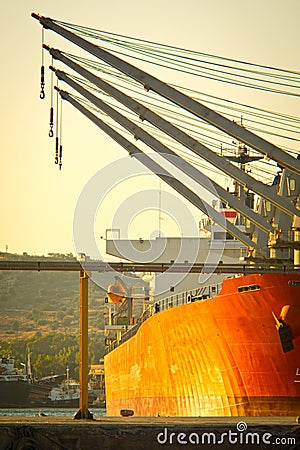 Cargo vessel Stock Photo