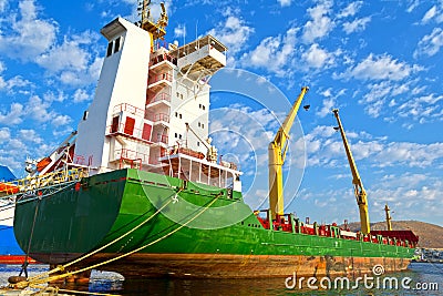 Cargo vessel Stock Photo