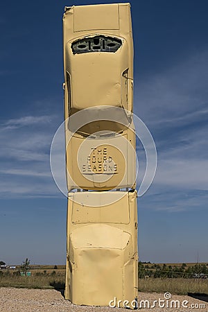 Carhenge in Alliance, Nebraska Editorial Stock Photo