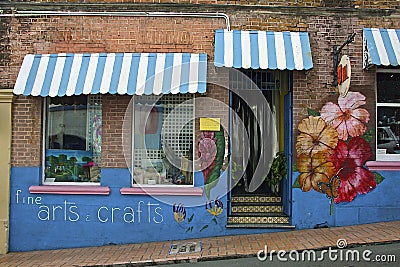 Caribbean arts and crafts shop Editorial Stock Photo