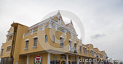 Caribbean beach house coast tropical Bonaire island Caribbean sea Editorial Stock Photo