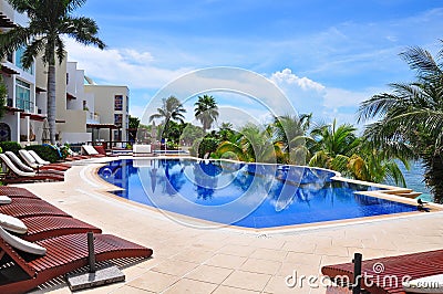 Caribbean Beach Resort, Mexico Stock Photo