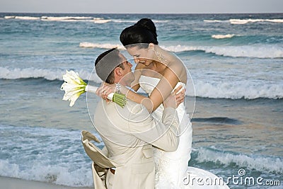 Caribbean Beach Wedding - Cele Stock Photo