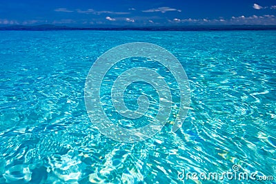 Caribbean Blue Ocean View Stock Photo