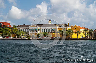 Governor's Palace, Government Square, Willemstad, Curaçao Editorial Stock Photo