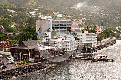 Fort Young hotel in Roseau, Dominica Editorial Stock Photo