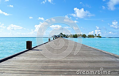 Caribbean dream with azure blue water and white sand coast Stock Photo