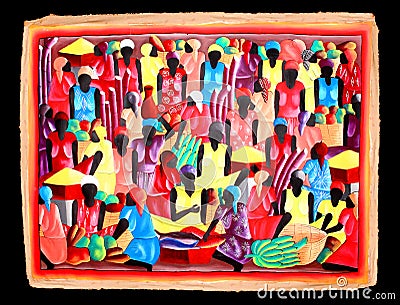 Caribbean local art painting Editorial Stock Photo