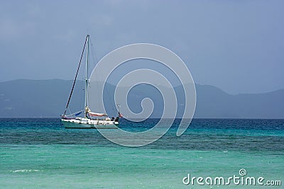 Caribbean sailboat Stock Photo