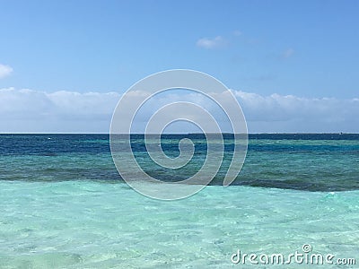 Caribbean Sea Blues Stock Photo