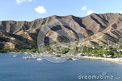 Caribbean Sea. Taganga Bay. Colombia. Stock Photo