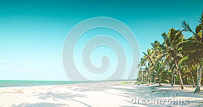 Caribbean tropical beach by Palomino in Colombia Stock Photo