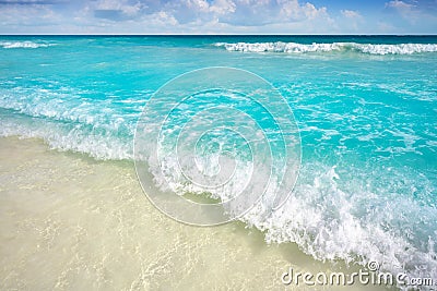 Caribbean turquoise beach in Riviera Maya Stock Photo