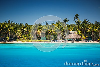 Caribbean wild beach in Punta Cana, Dominican Republic Stock Photo