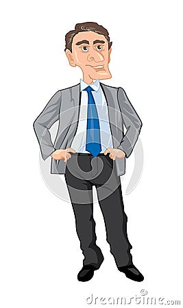 Caricature of the Director Vector Illustration