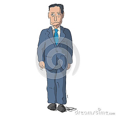 Caricature drawing of the Prime Minister Italian Vector Illustration