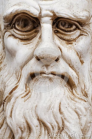 Caricature of leonardo da vinci face Stock Photo