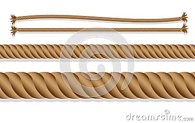 Caricatures of braided rope Vector Illustration