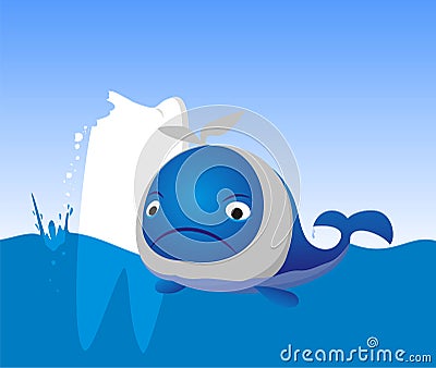 Caries stomatology whale Stock Photo