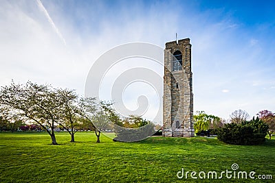 Carillon at Baker Park, in Frederick, Maryland. Stock Photo