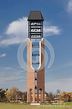 Carillon bell tower Stock Photo