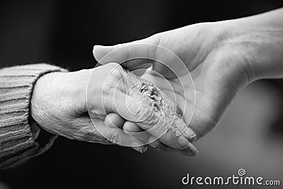 Caring For The Elderly Stock Photo