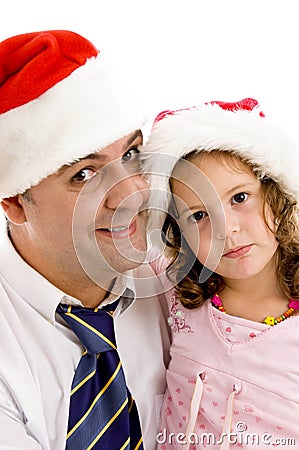 Caring father posing with his daughter Stock Photo