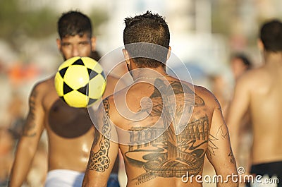 Carioca Brazilian Playing Altinho Futebol Beach Soccer Football Editorial Stock Photo