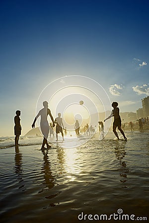 Carioca Brazilians Playing Altinho Futebol Beach Football Editorial Stock Photo