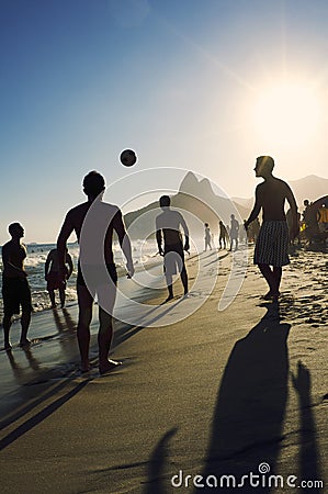 Carioca Brazilians Playing Altinho Futebol Beach Football Editorial Stock Photo