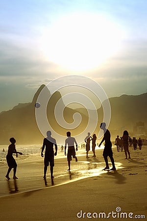 Carioca Brazilians Playing Altinho Futebol Beach Football Editorial Stock Photo