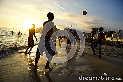 Carioca Brazilians Playing Altinho Futebol Beach Football Editorial Stock Photo