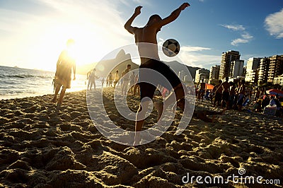 Carioca Brazilians Playing Altinho Futebol Beach Football Editorial Stock Photo