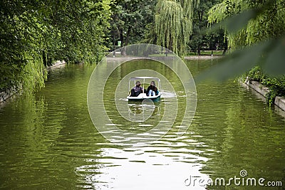 Carl the First Park restaurant in Bucharest Editorial Stock Photo