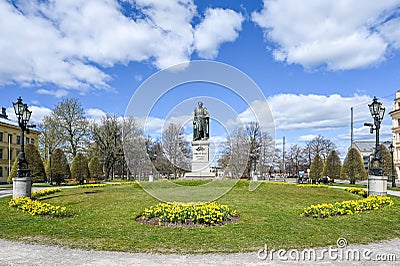 Carl Johans Park in Norrkoping during spring in Sweden Editorial Stock Photo