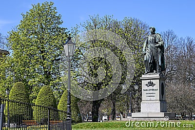 Carl Johans Park in Norrkoping during spring in Sweden Editorial Stock Photo