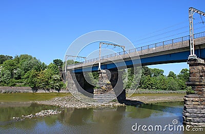 Carlisle Bridge River Lune, Lancaster, Lancashire Stock Photo