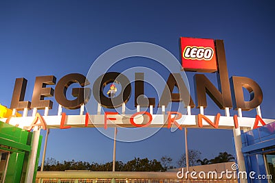 CARLSBAD, CA, FEB 5: Legoland in sunset, February 5, 2014, is a Editorial Stock Photo