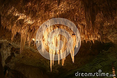 Carlsbad Caverns Stalactites Stock Photo