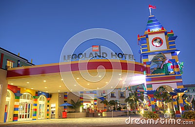 CARLSBAD, US, FEB 5: Legoland hotel in Carlsbad, California on F Editorial Stock Photo