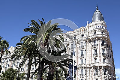 Carlton International Hotel, Cannes croisette france Editorial Stock Photo