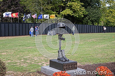 Fallen Soldier Tribute and Traveling Wall Editorial Stock Photo