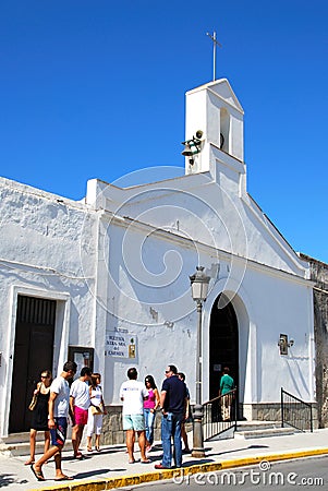 Carmen church, Zahara de los Atunes, Spain. Editorial Stock Photo