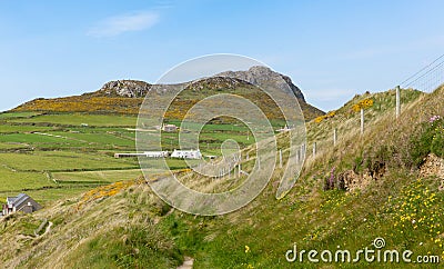 Carn Llidi hill overlooking Whitesands Bay Wales Stock Photo